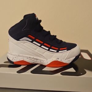 Fila Navy and White High-Tops with Red Accents